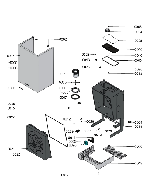 7438021 VITOPEND 200-W 24KW CARCASA